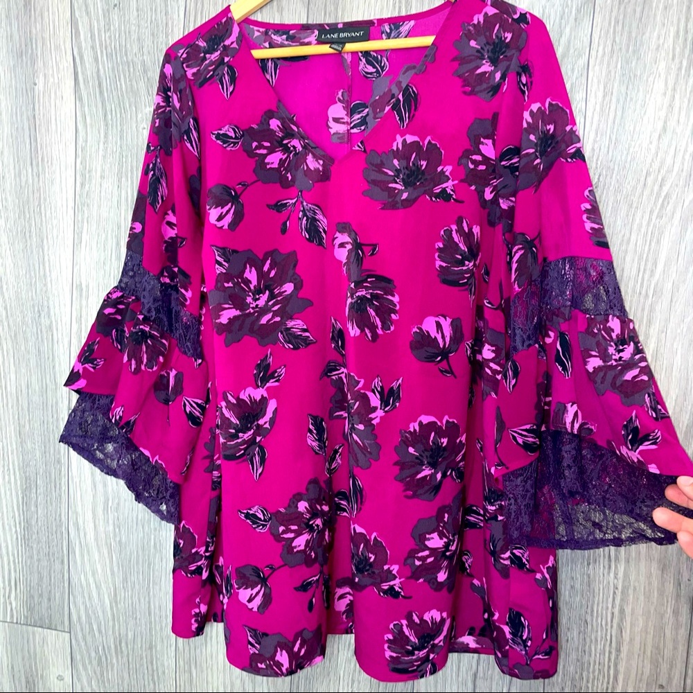 Lane Bryant blouse with bell sleeves